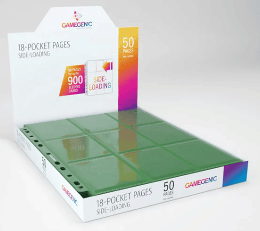 Gamegenic Green 18-Pocket Side-Loading Pages 50ct image 0